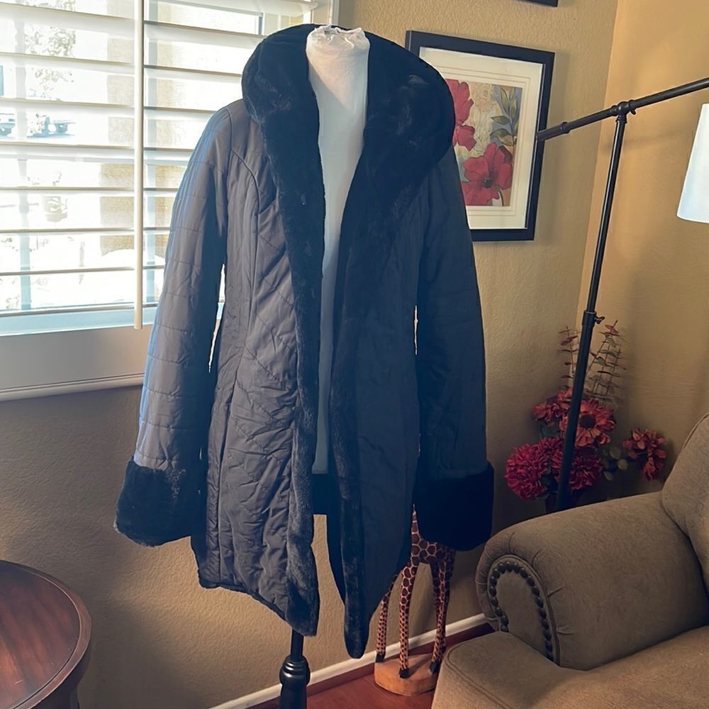 Dennis by Dennis Basso Reversible Faux Fur Coat, SZ XS